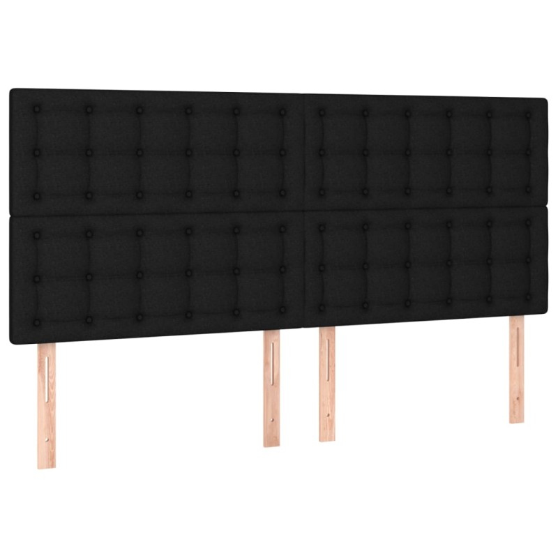 vidaXL Κεφαλάρι Μαύρο 180x5x118/128 εκ. Ύφασμα