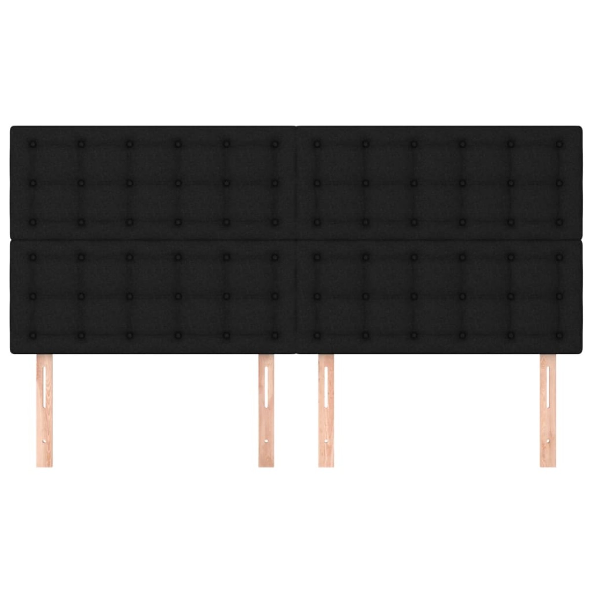 vidaXL Κεφαλάρια Κρεβατιού 4 τεμ. Μαύρο 90x5x78/88 εκ. Υφασμάτινο
