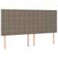 vidaXL Κεφαλάρια Κρεβατιού 4 τεμ. Taupe 90x5x78/88 εκ. Υφασμάτινο