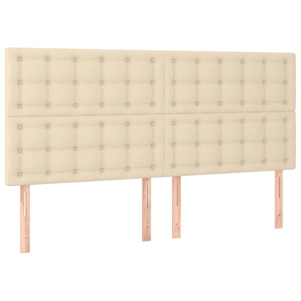 vidaXL Κεφαλάρι Κρεμ 180x5x118/128 εκ. Ύφασμα