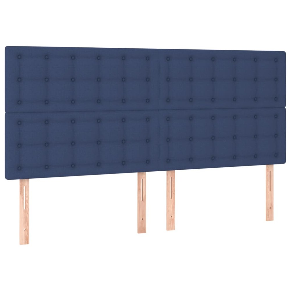 vidaXL Κεφαλάρι Μπλε 180x5x118/128 εκ. Ύφασμα