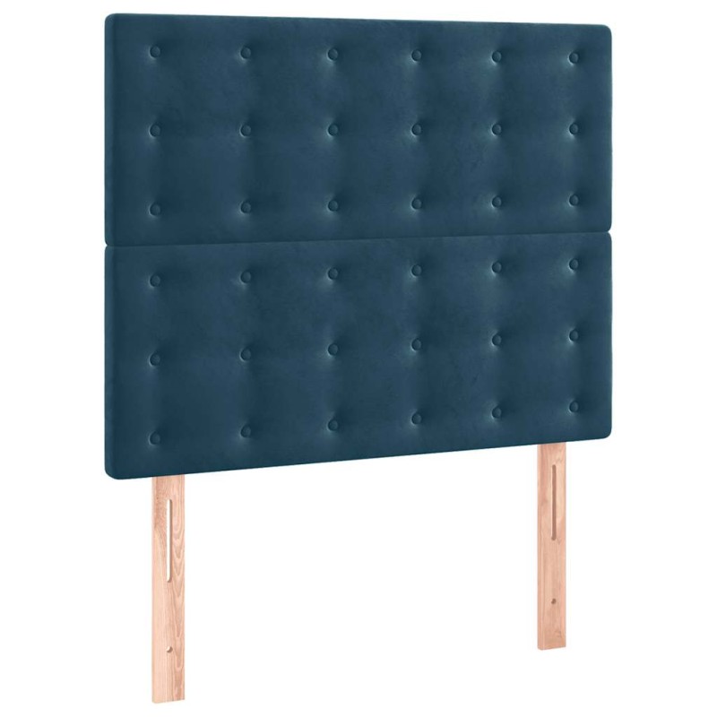 vidaXL Κεφαλάρι Σκούρο Μπλε Βελούδινο 90x5x118/128 εκ.