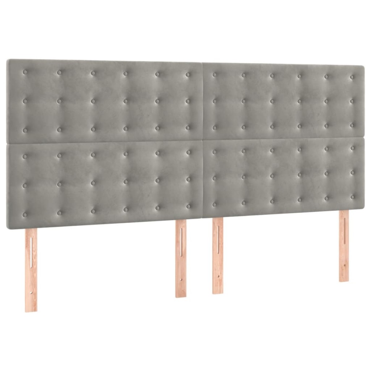 vidaXL Κεφαλάρια Κρεβατιού 4 τεμ. Αν. Γκρι 100x5x78/88 εκ. Βελούδινο