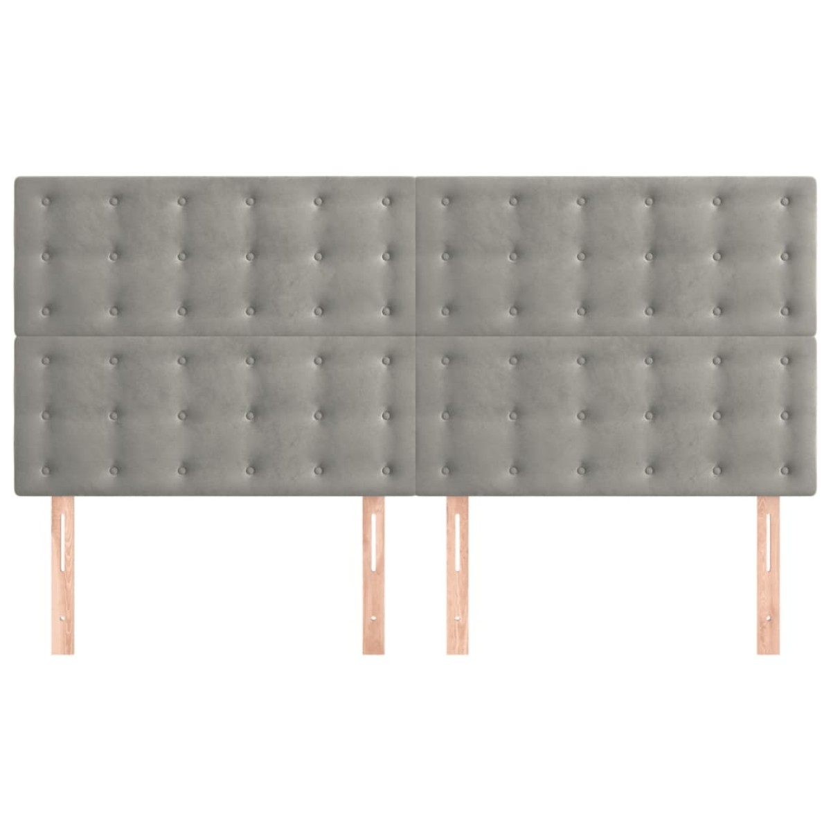 vidaXL Κεφαλάρια Κρεβατιού 4 τεμ. Αν. Γκρι 100x5x78/88 εκ. Βελούδινο