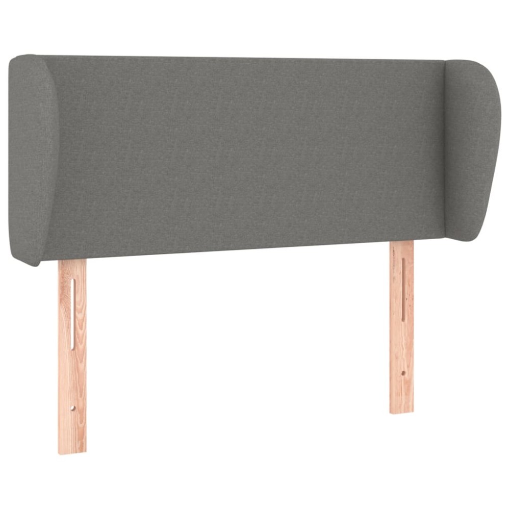 vidaXL Κεφαλάρι με Πτερύγια Σκούρο Γκρι 93x23x78/88 εκ. Υφασμάτινο