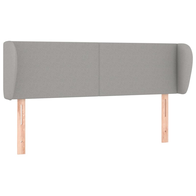 vidaXL Κεφαλάρι με Πτερύγια Ανοιχτό Γκρι 147x23x78/88 εκ. Υφασμάτινο