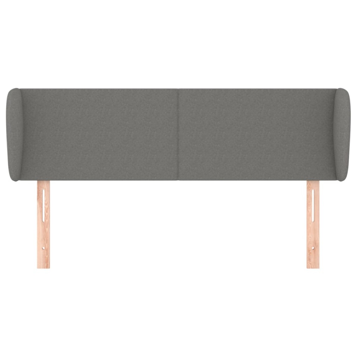 vidaXL Κεφαλάρι με Πτερύγια Σκούρο Γκρι 147 x 23 x 78/88εκ. Υφασμάτινο