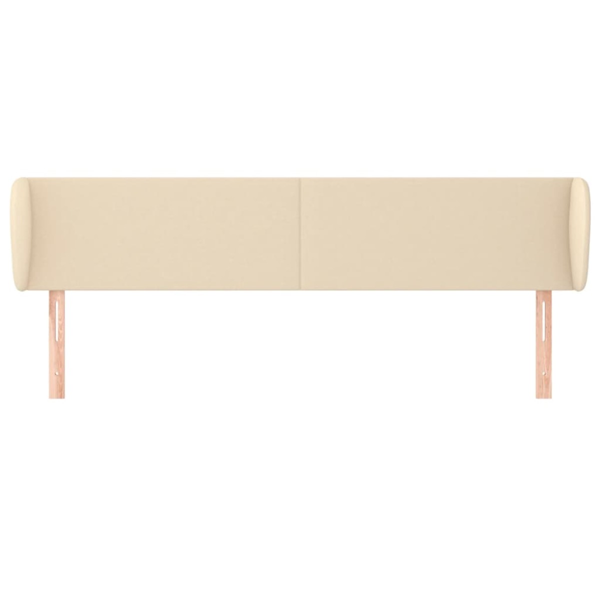 vidaXL Κεφαλάρι με Πτερύγια Κρεμ 163x23x78/88 εκ. Υφασμάτινο
