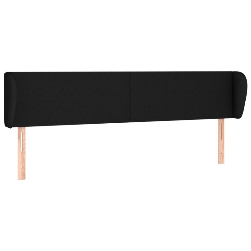 vidaXL Κεφαλάρι με Πτερύγια Μαύρο 183x23x78/88 εκ. Υφασμάτινο