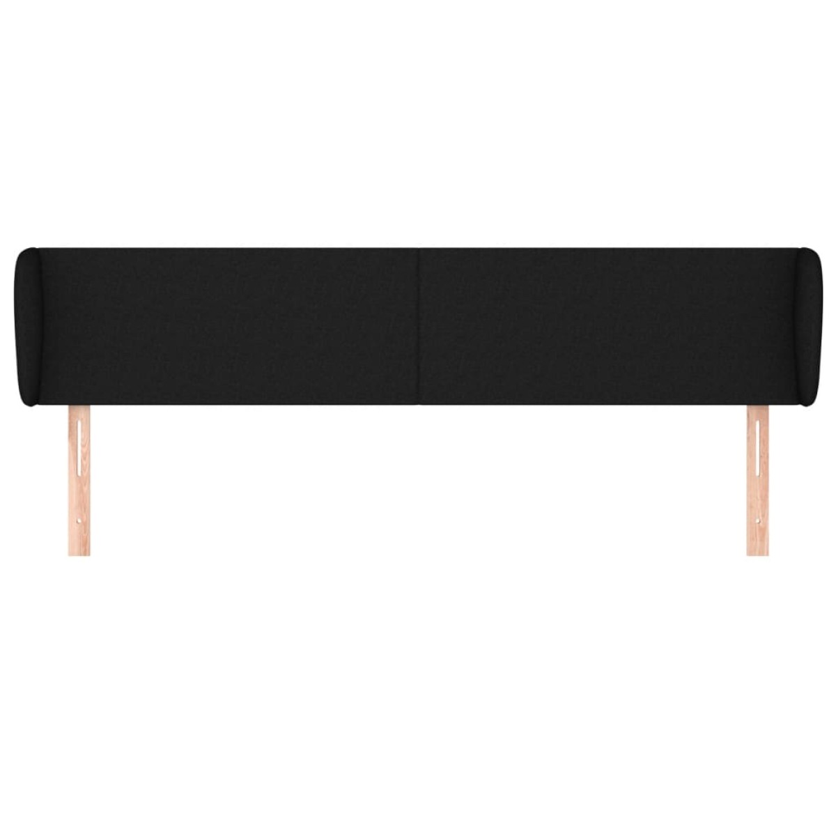 vidaXL Κεφαλάρι με Πτερύγια Μαύρο 183x23x78/88 εκ. Υφασμάτινο
