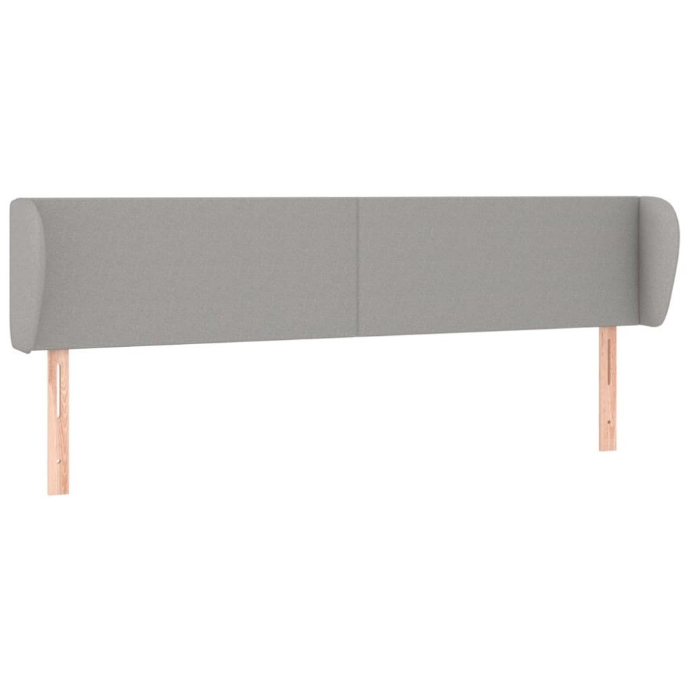 vidaXL Κεφαλάρι με Πτερύγια Ανοιχτό Γκρι 203x23x78/88 εκ. Υφασμάτινο