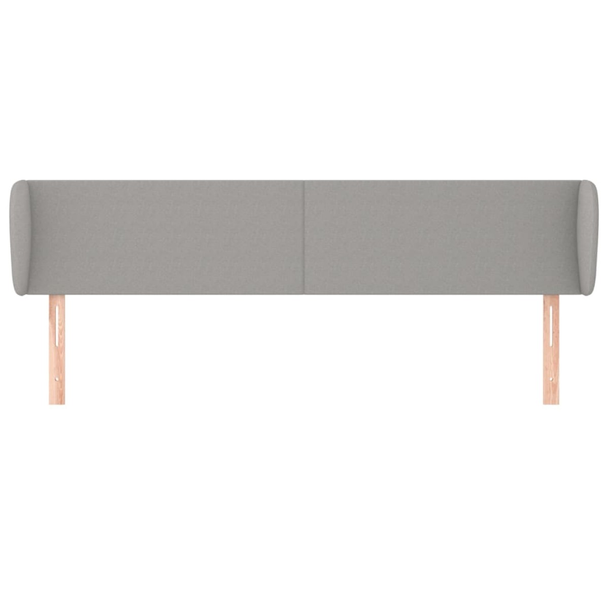 vidaXL Κεφαλάρι με Πτερύγια Ανοιχτό Γκρι 203x23x78/88 εκ. Υφασμάτινο