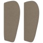 vidaXL Κεφαλάρι με Πτερύγια Taupe 203 x 23 x 78/88 εκ. Υφασμάτινο