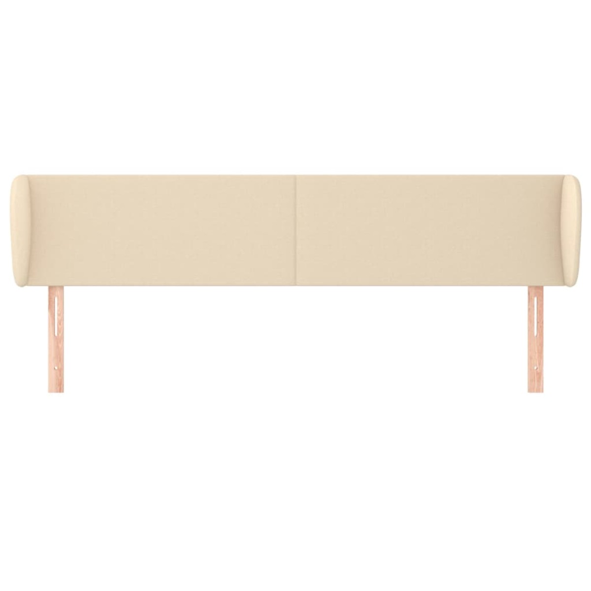 vidaXL Κεφαλάρι με Πτερύγια Κρεμ 203 x 23 x 78/88 εκ. Υφασμάτινο