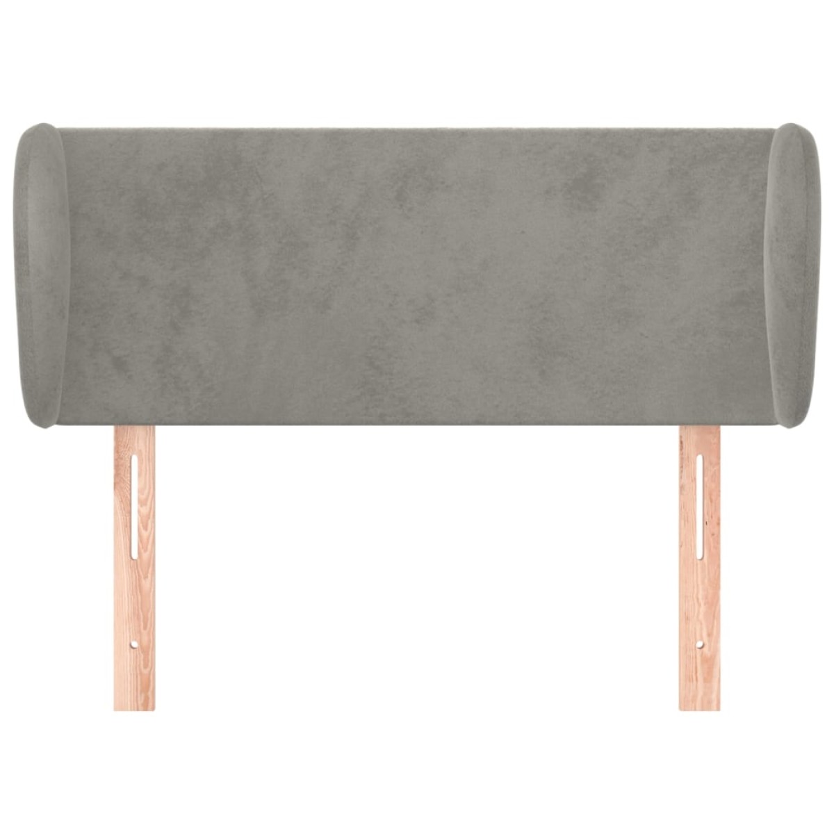 vidaXL Κεφαλάρι με Πτερύγια Ανοιχτό Γκρι 83x23x78/88 εκ. Βελούδινο