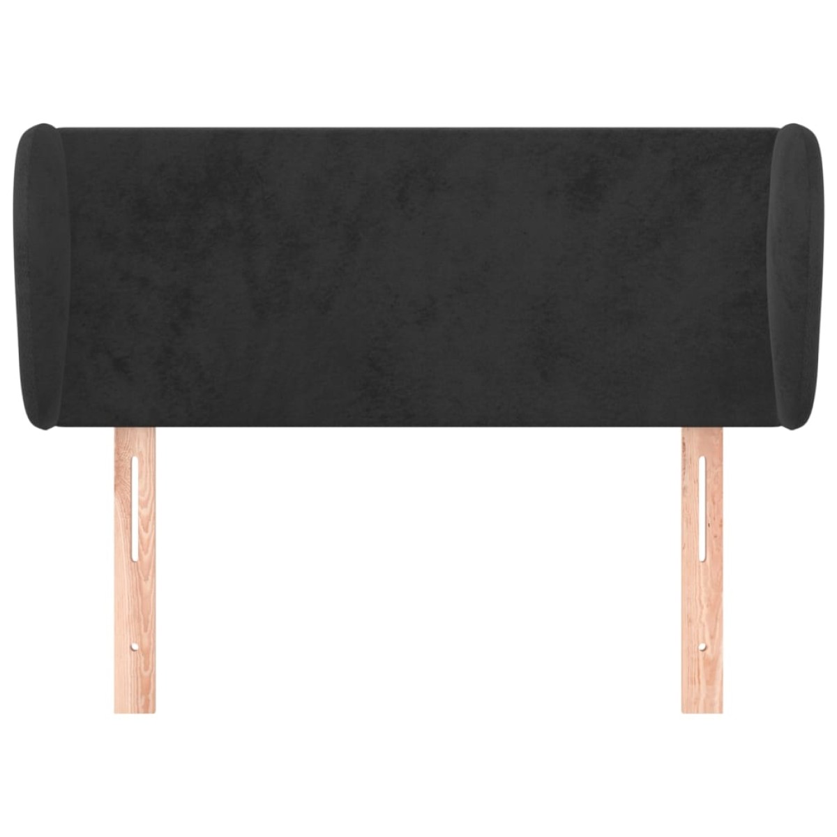 vidaXL Κεφαλάρι με Πτερύγια Μαύρο 83 x 23 x 78/88 εκ. Βελούδινο