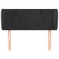 vidaXL Κεφαλάρι με Πτερύγια Μαύρο 93x23x78/88 εκ. Βελούδινο