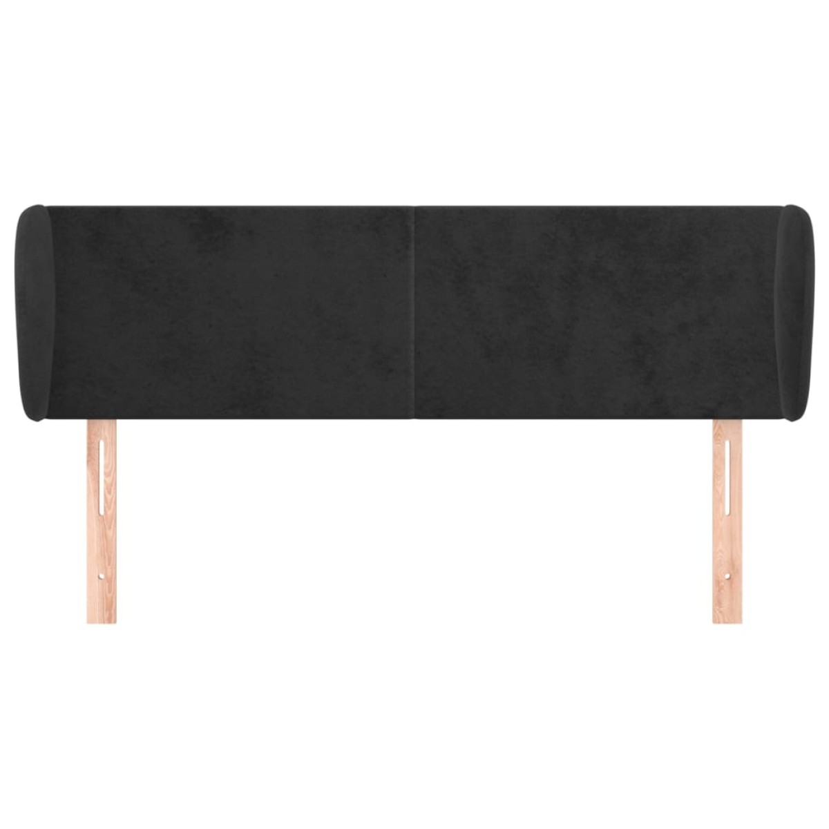 vidaXL Κεφαλάρι με Πτερύγια Μαύρο 147x23x78/88 εκ. Βελούδινο