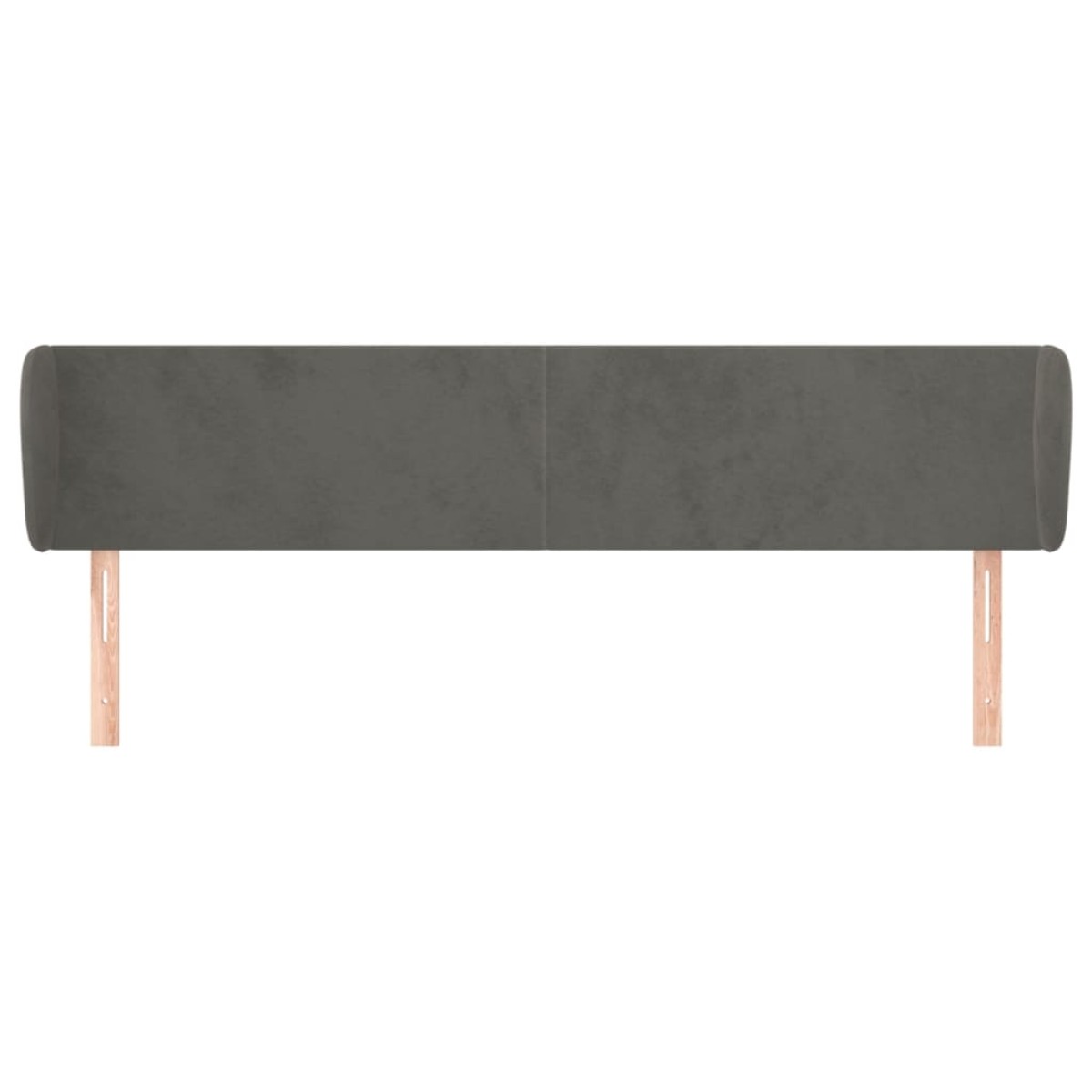 vidaXL Κεφαλάρι με Πτερύγια Σκούρο Γκρι 163x23x78/88 εκ. Βελούδινο