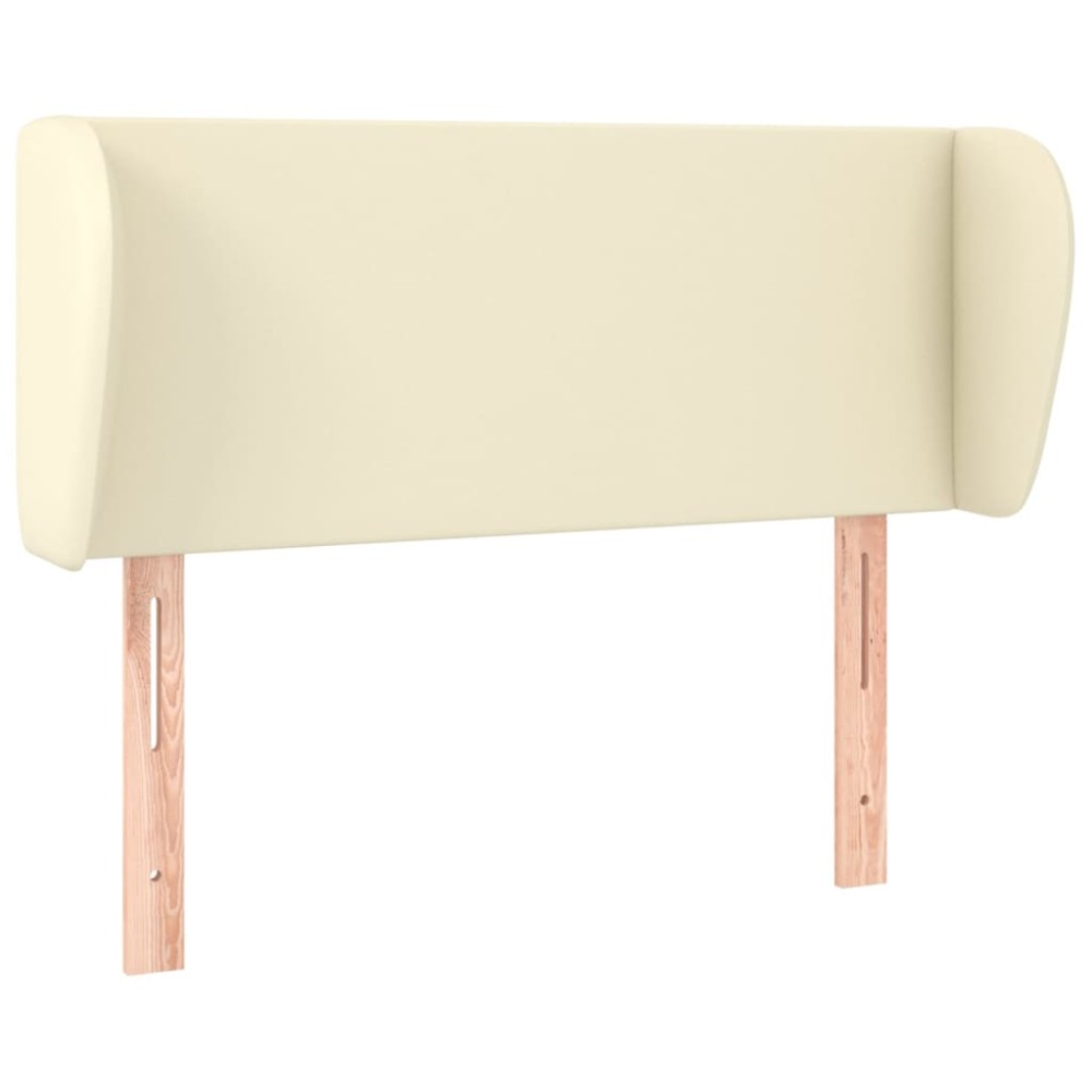 vidaXL Κεφαλάρι με Πτερύγια Κρεμ 83x23x78/88 εκ. Συνθετικό Δέρμα