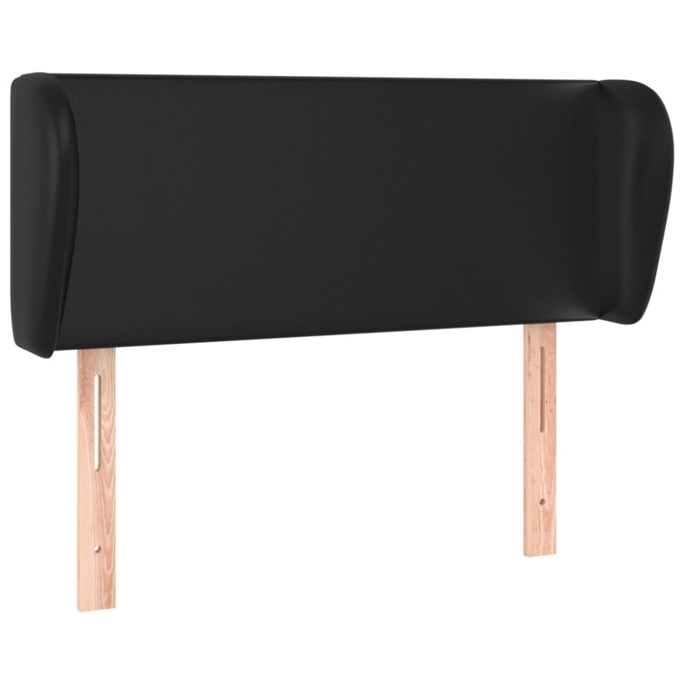 vidaXL Κεφαλάρι με Πτερύγια Μαύρο 93x23x78/88 εκ. Συνθετικό Δέρμα