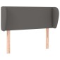 vidaXL Κεφαλάρι με Πτερύγια Γκρι 93x23x78/88 εκ. Συνθετικό Δέρμα