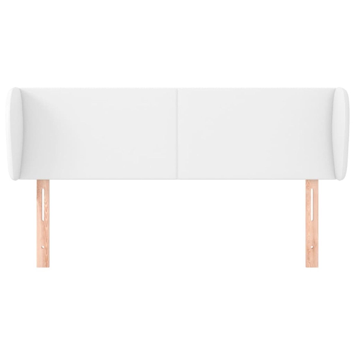 vidaXL Κεφαλάρι με Πτερύγια Λευκό 147 x 23 x 78/88 εκ. Συνθετικό Δέρμα