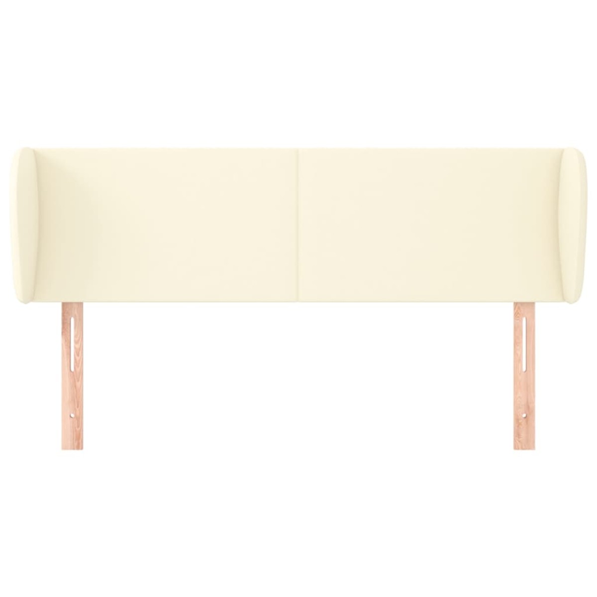 vidaXL Κεφαλάρι με Πτερύγια Κρεμ 147x23x78/88 εκ. Συνθετικό Δέρμα