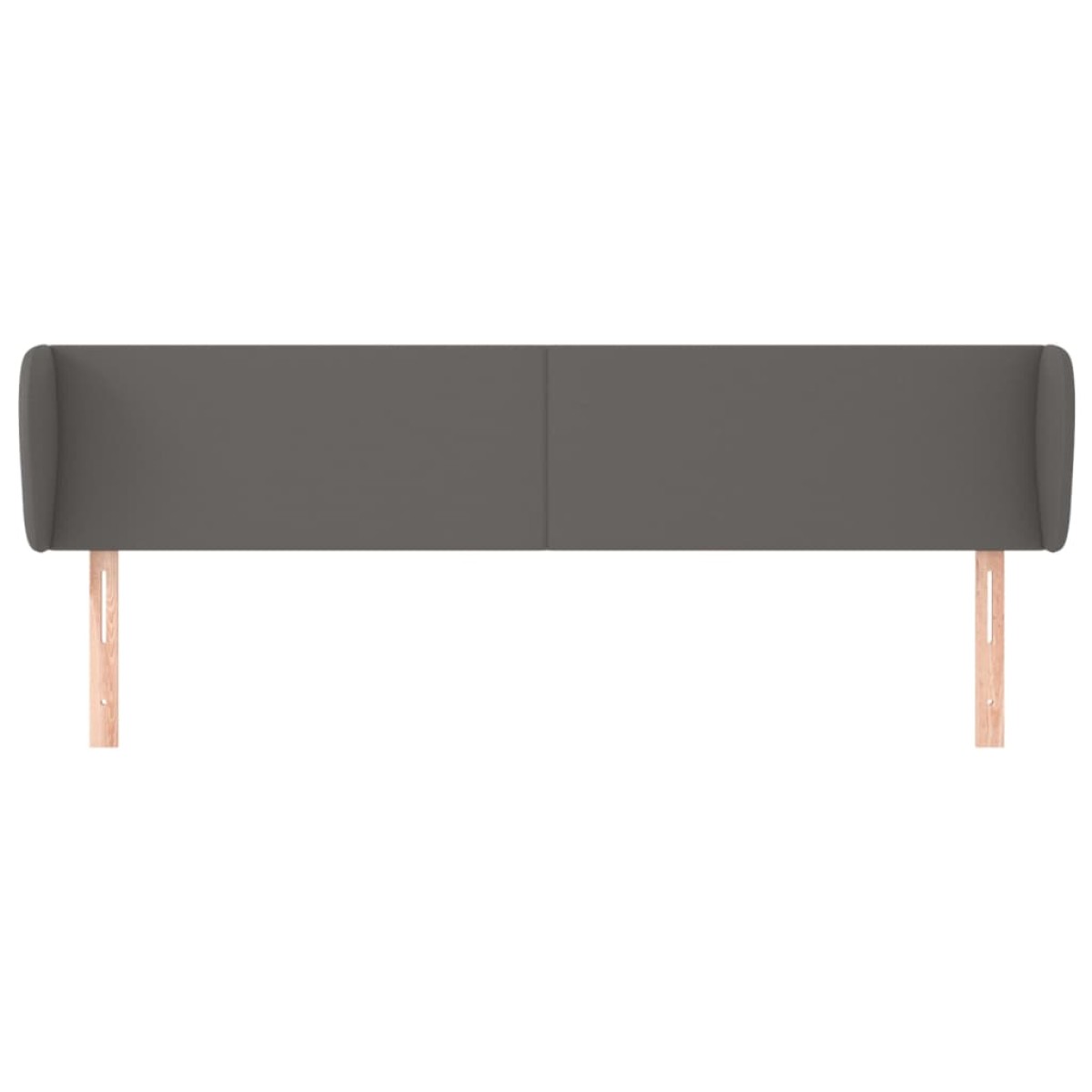 vidaXL Κεφαλάρι με Πτερύγια Γκρι 163x23x78/88 εκ. Συνθετικό Δέρμα