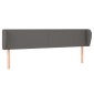vidaXL Κεφαλάρι με Πτερύγια Γκρι 183x23x78/88 εκ. Συνθετικό Δέρμα