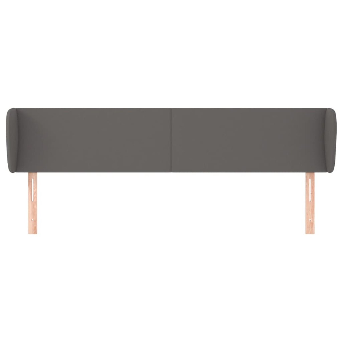 vidaXL Κεφαλάρι με Πτερύγια Γκρι 183x23x78/88 εκ. Συνθετικό Δέρμα