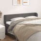 vidaXL Κεφαλάρι με Πτερύγια Γκρι 183x23x78/88 εκ. Συνθετικό Δέρμα
