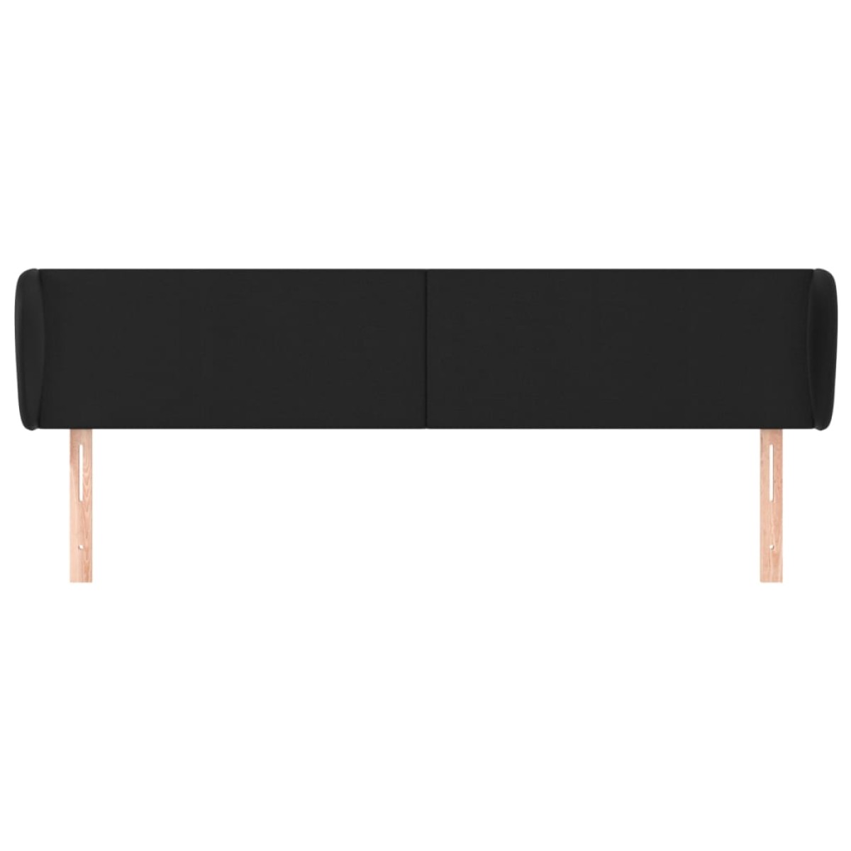 vidaXL Κεφαλάρι με Πτερύγια Μαύρο 203 x 23 x 78/88 εκ. Συνθετικό Δέρμα