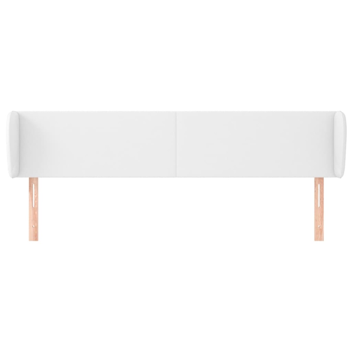vidaXL Κεφαλάρι με Πτερύγια Λευκό 203 x 23 x 78/88 εκ. Συνθετικό Δέρμα