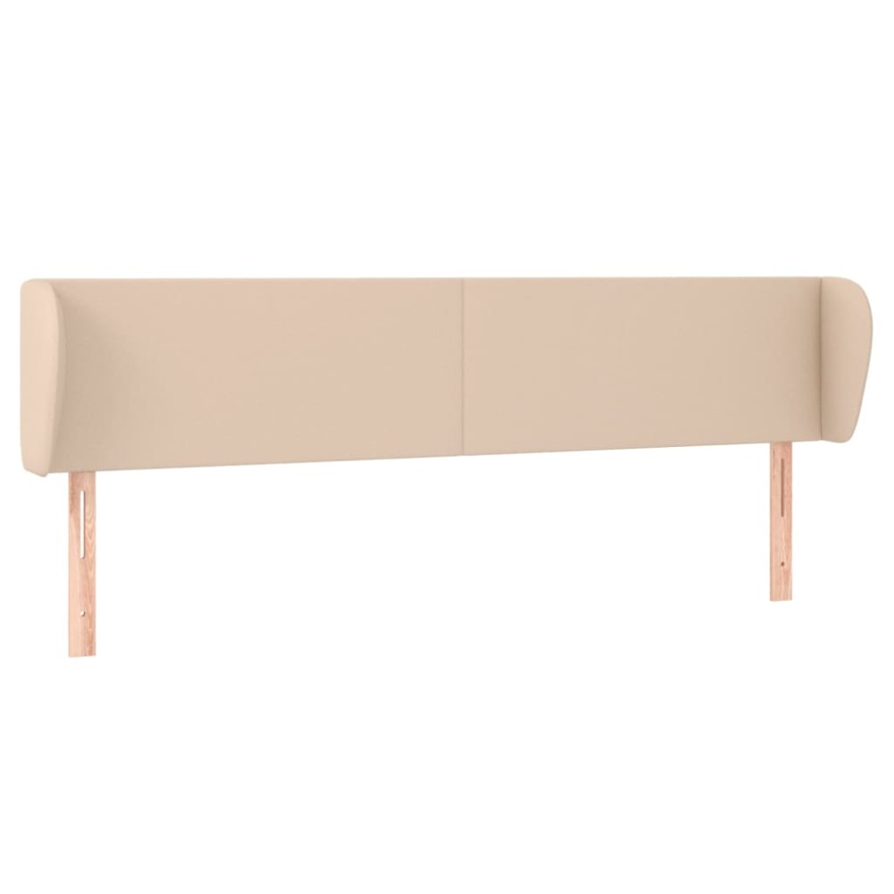 vidaXL Κεφαλάρι με Πτερύγια Καπουτσίνο 203x23x78/88εκ. Συνθετικό Δέρμα