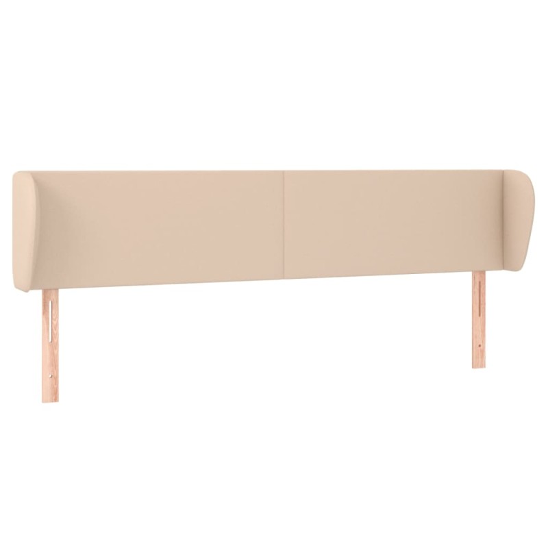 vidaXL Κεφαλάρι με Πτερύγια Καπουτσίνο 203x23x78/88εκ. Συνθετικό Δέρμα