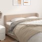 vidaXL Κεφαλάρι με Πτερύγια Καπουτσίνο 203x23x78/88εκ. Συνθετικό Δέρμα