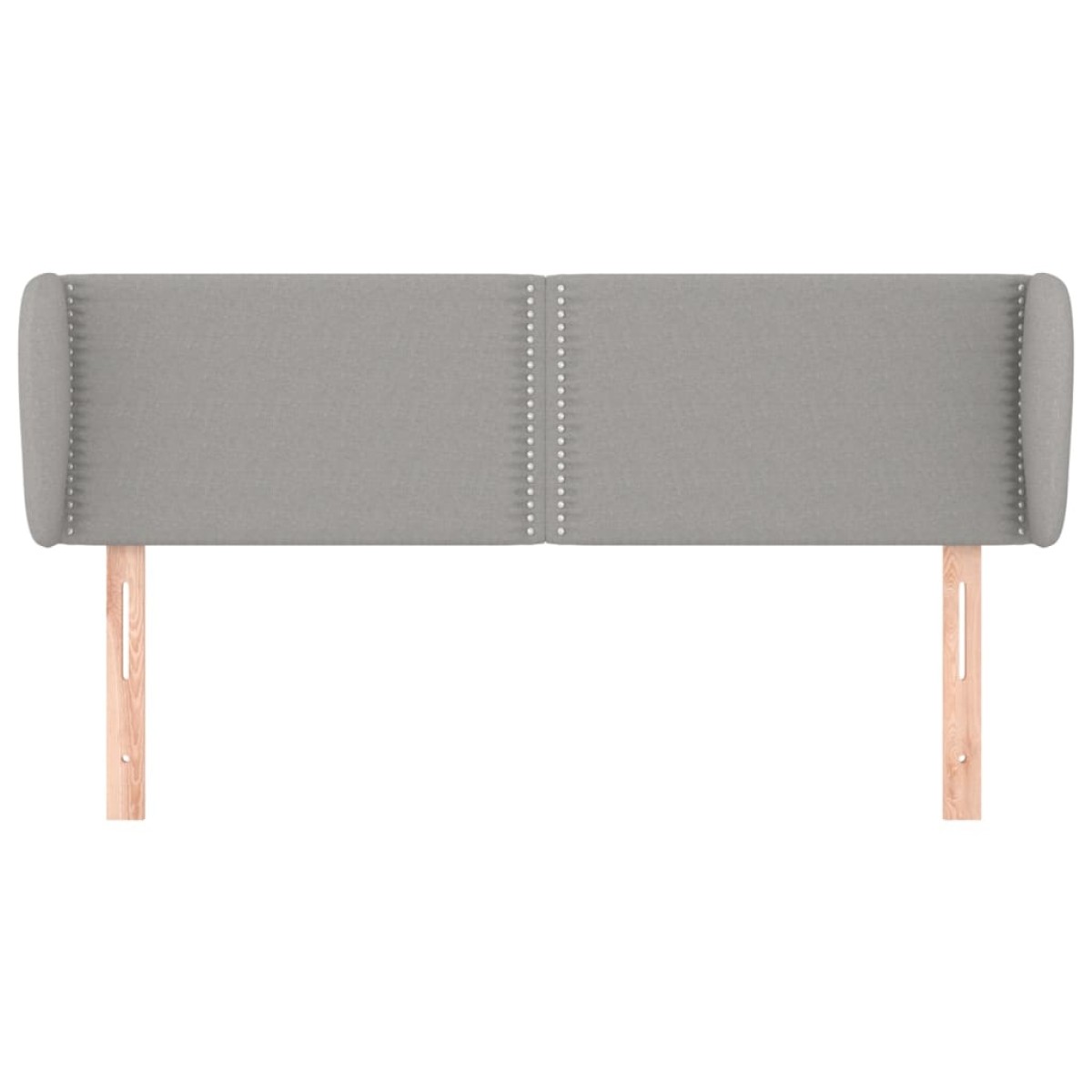 vidaXL Κεφαλάρι με Πτερύγια Ανοιχτό Γκρι 147x23x78/88 εκ. Υφασμάτινο