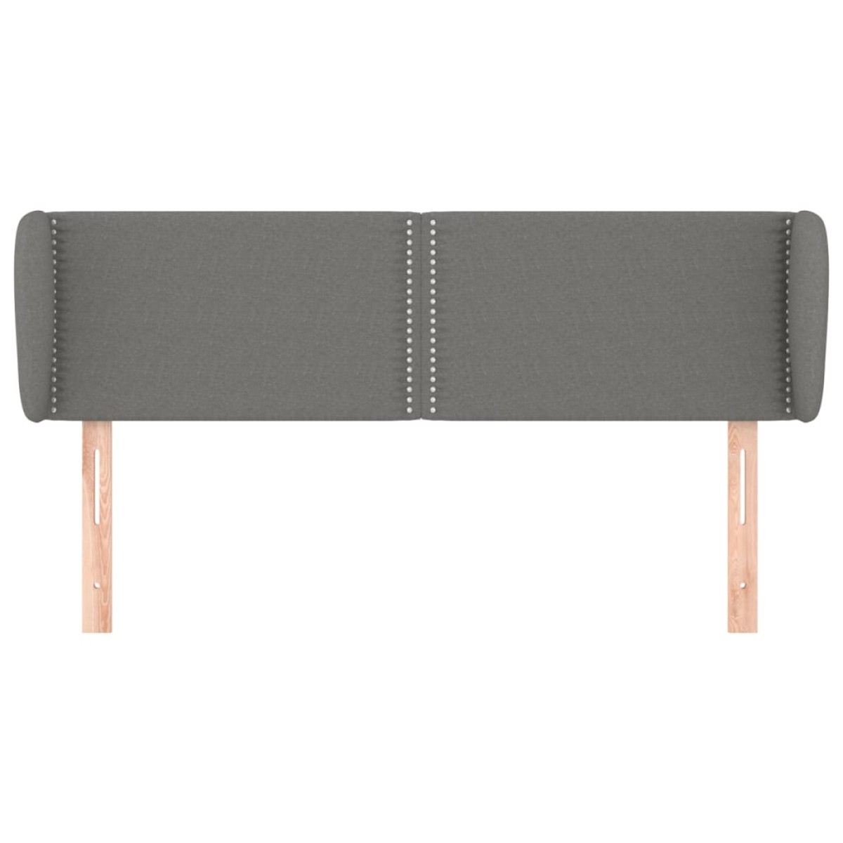 vidaXL Κεφαλάρι με Πτερύγια Σκούρο Γκρι 147 x 23 x 78/88εκ. Υφασμάτινο