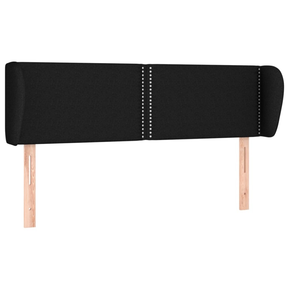 vidaXL Κεφαλάρι με Πτερύγια Μαύρο 147 x 23 x 78/88 εκ. Υφασμάτινο