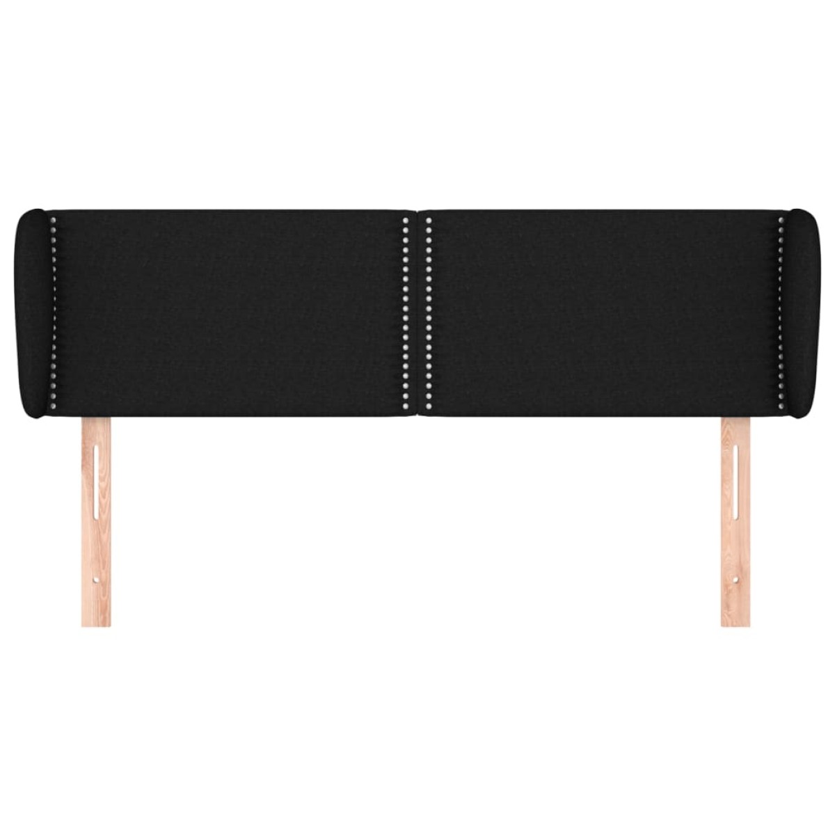vidaXL Κεφαλάρι με Πτερύγια Μαύρο 147 x 23 x 78/88 εκ. Υφασμάτινο