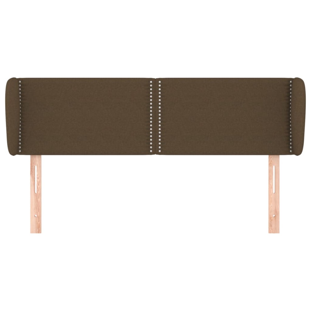 vidaXL Κεφαλάρι με Πτερύγια Σκούρο Καφέ 147 x 23 x 78/88εκ. Υφασμάτινο