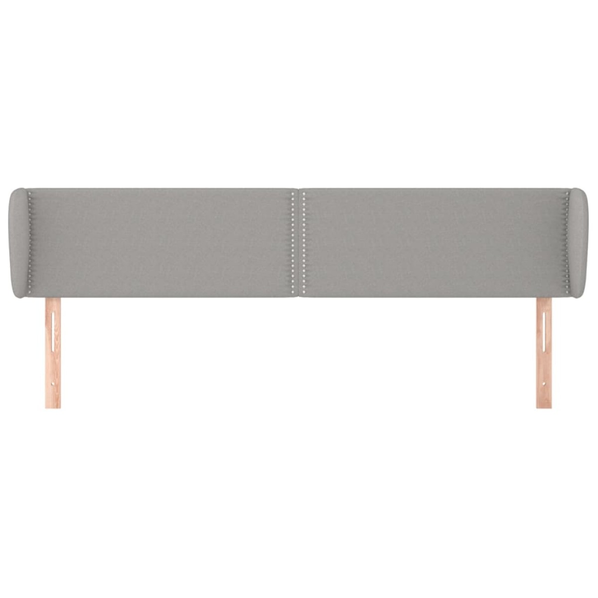 vidaXL Κεφαλάρι με Πτερύγια Ανοιχτό Γκρι 203x23x78/88 εκ. Υφασμάτινο