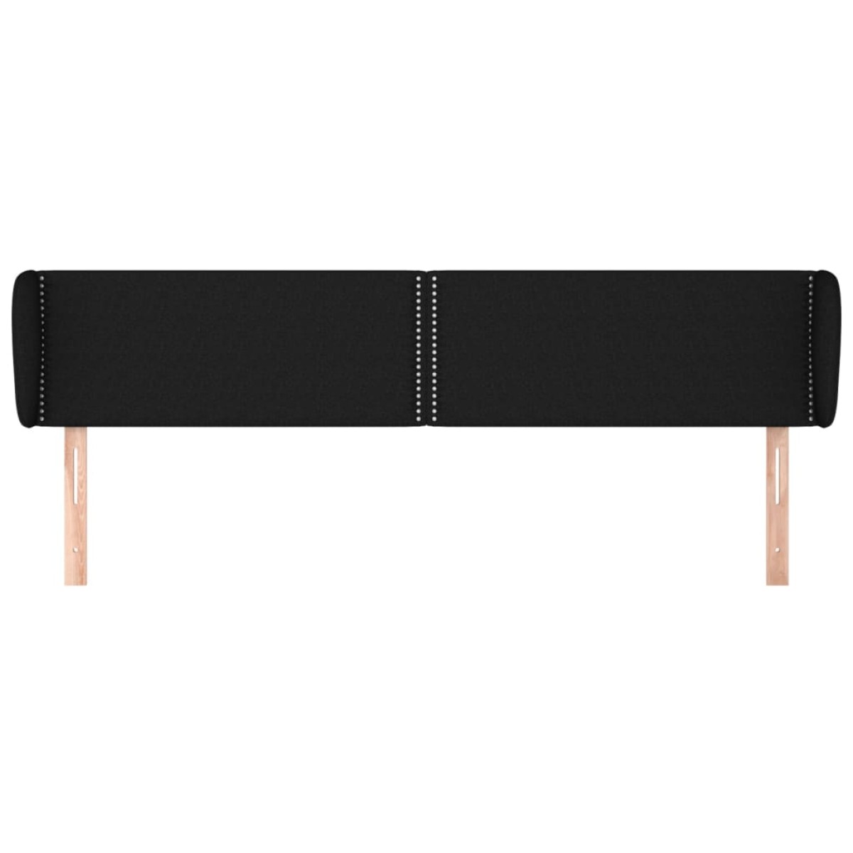 vidaXL Κεφαλάρι με Πτερύγια Μαύρο 203 x 23 x 78/88 εκ. Υφασμάτινο
