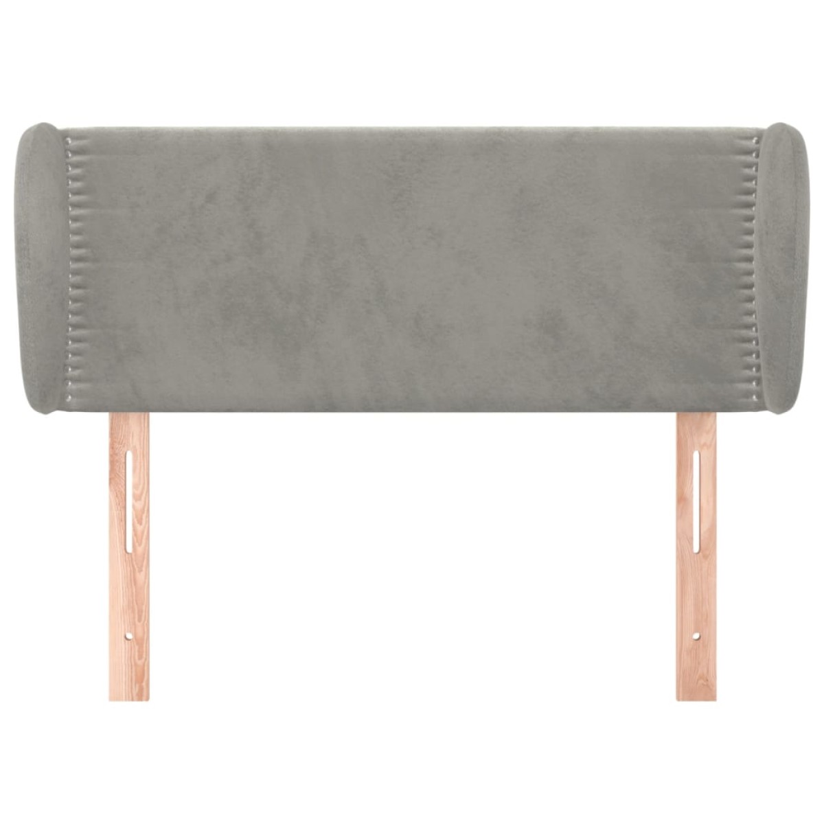 vidaXL Κεφαλάρι με Πτερύγια Ανοιχτό Γκρι 93x23x78/88 εκ. Βελούδινο