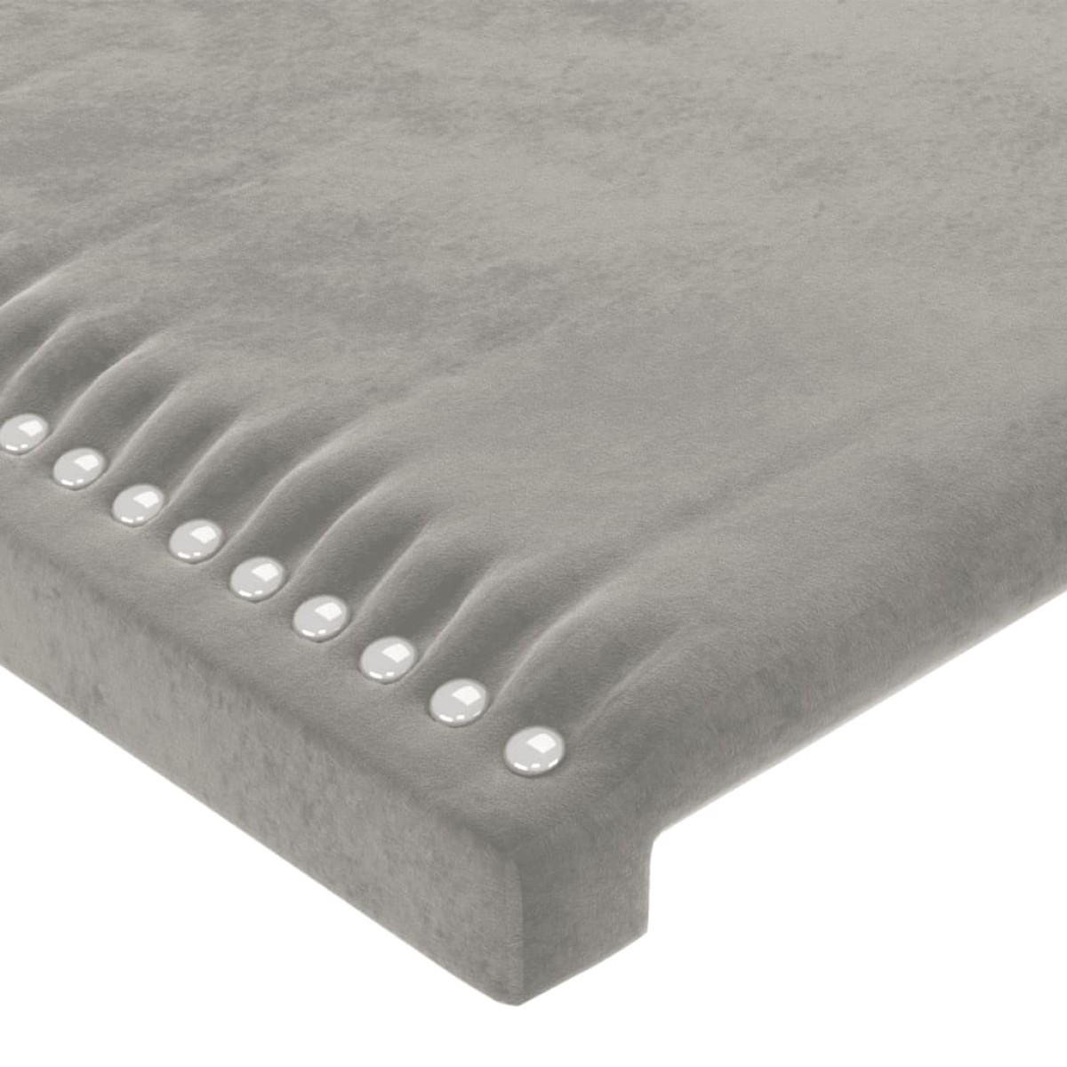 vidaXL Κεφαλάρι με Πτερύγια Ανοιχτό Γκρι 93x23x78/88 εκ. Βελούδινο