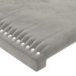 vidaXL Κεφαλάρι με Πτερύγια Ανοιχτό Γκρι 93x23x78/88 εκ. Βελούδινο