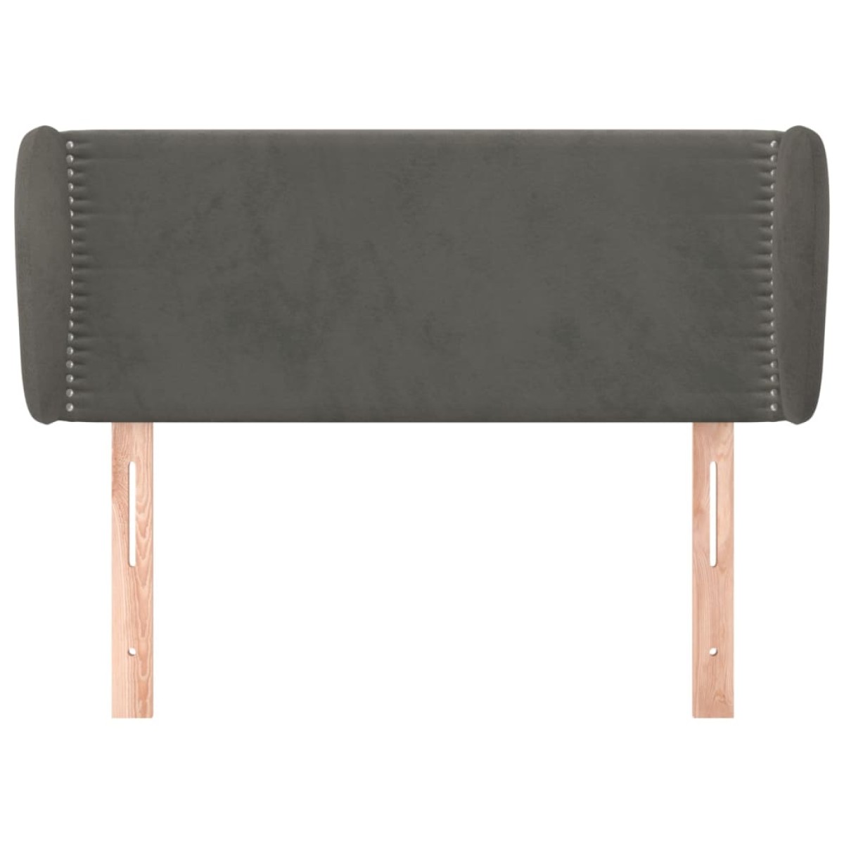 vidaXL Κεφαλάρι με Πτερύγια Σκούρο Γκρι 93x23x78/88 εκ. Βελούδινο