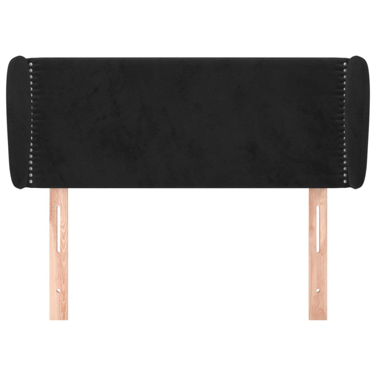 vidaXL Κεφαλάρι με Πτερύγια Μαύρο 103x23x78/88 εκ. Βελούδινο