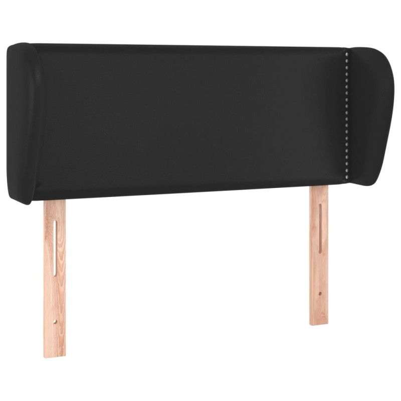 vidaXL Κεφαλάρι με Πτερύγια Μαύρο 83 x 23 x 78/88 εκ. Συνθετικό δέρμα